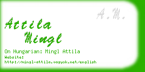 attila mingl business card